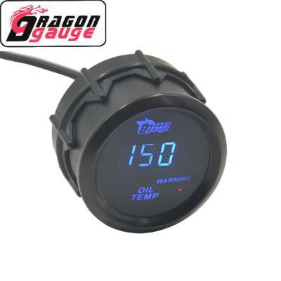 Dragon Gauge 52mm Blue LED Digital Car Oil Temp gauge 40-150 Celsius Oil Temperature meter With Sensor Car meter gauge