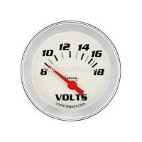 12V White Voltmeter (8-16V) Gauge