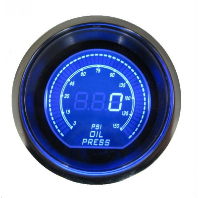 DRAGON GAUGE Liquid Crystal 52mm 150PSI Oil pressure gauge blue lights Oil Press Gauge Car meter